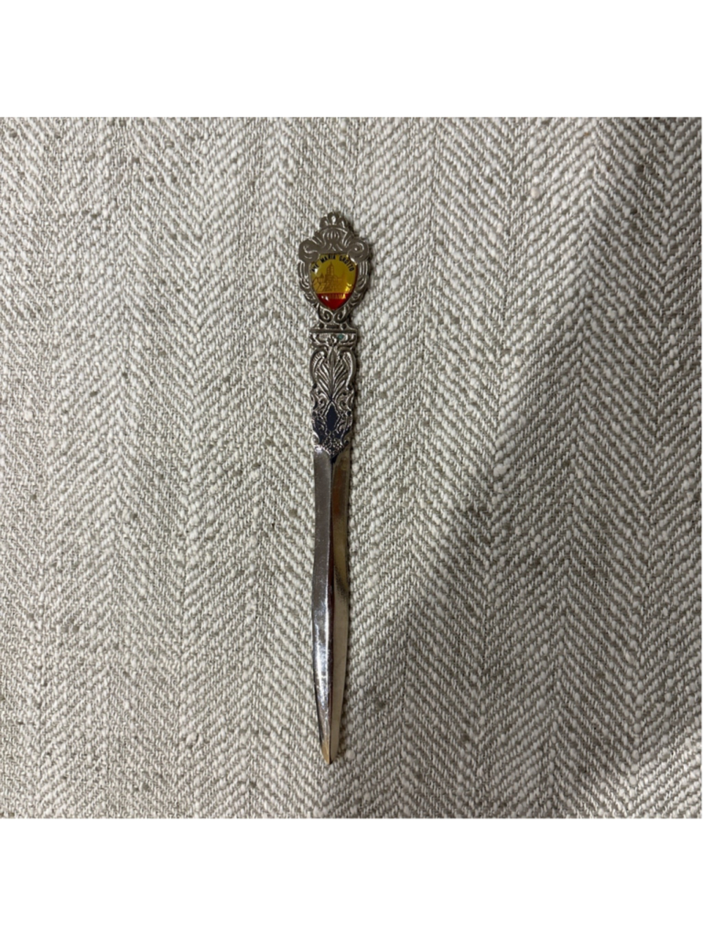 Alabama ave maria grotto Silver Letter Opener Orange/red 6”